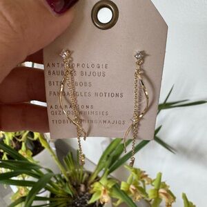 Anthropologie Gold and Silver Chain Earrings
